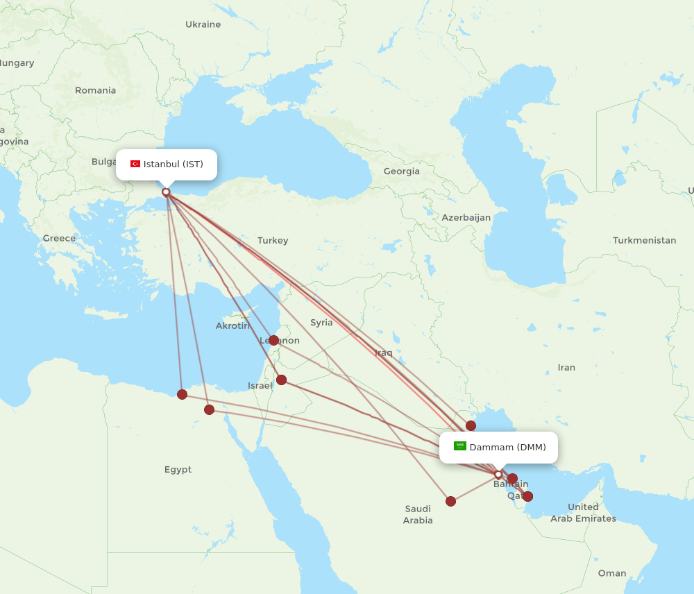DMM-IST flight routes
