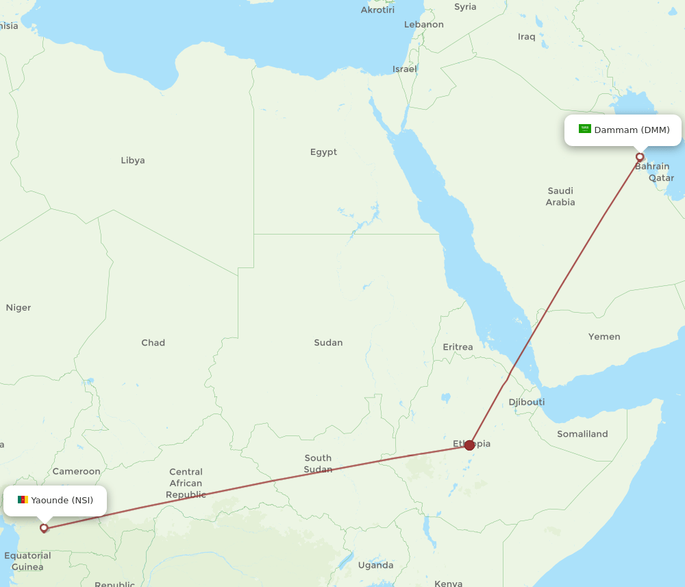 DMM-NSI flight routes