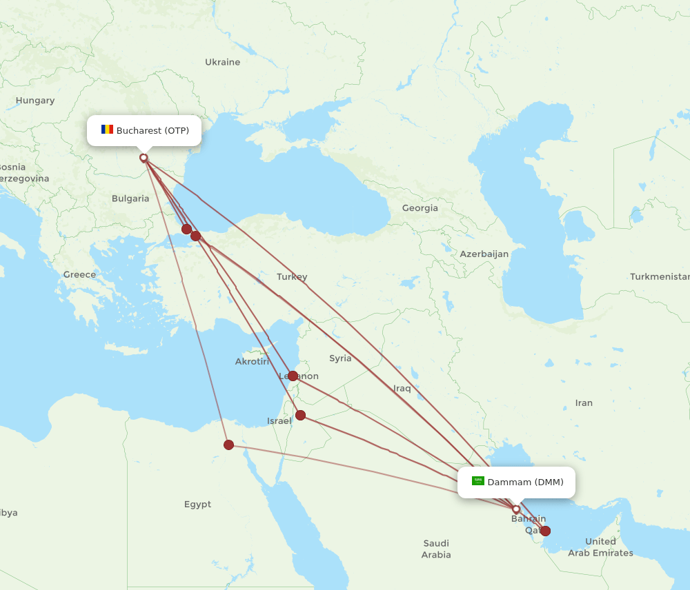 DMM-OTP flight routes