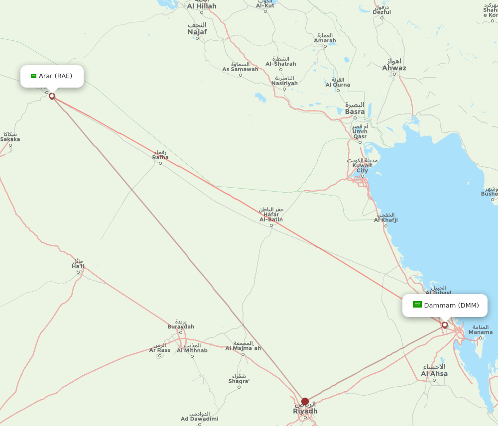 DMM-RAE flight routes