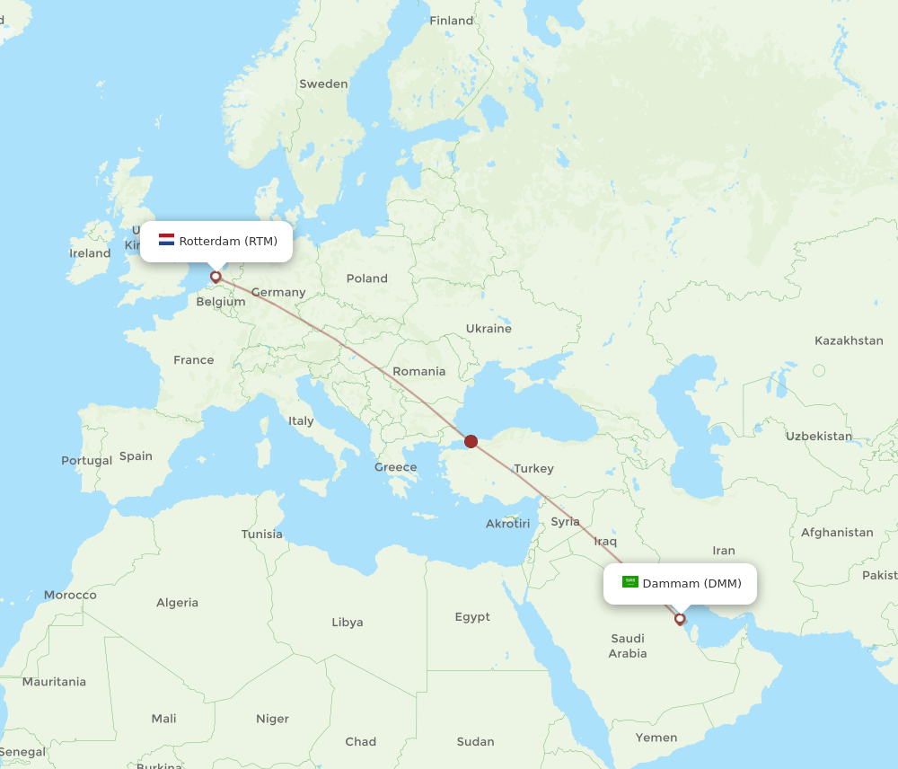 DMM-RTM flight routes