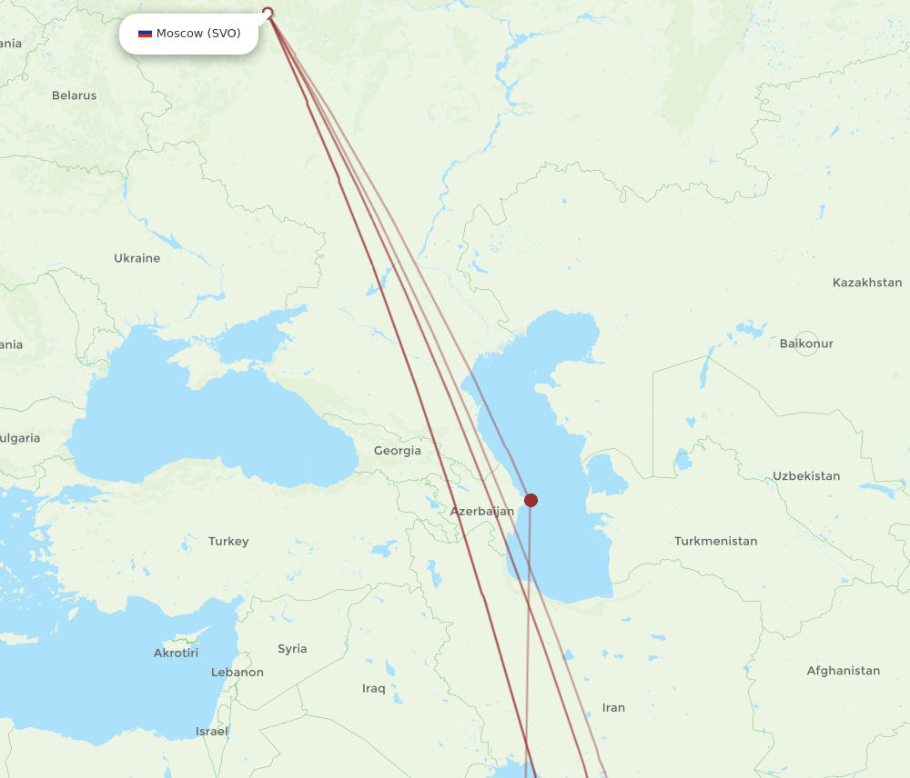 DMM-SVO flight routes