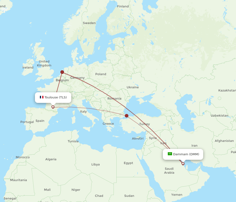 DMM-TLS flight routes