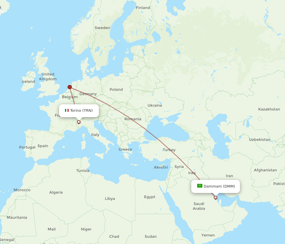 DMM-TRN flight routes