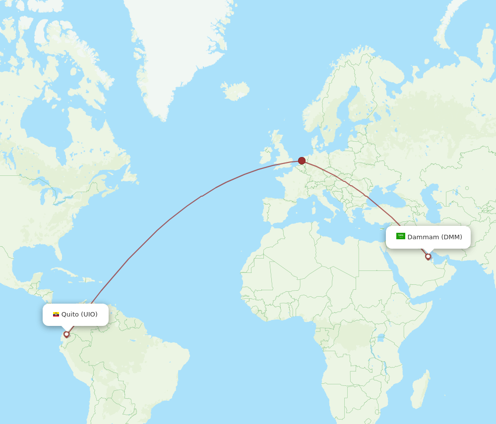 DMM-UIO flight routes