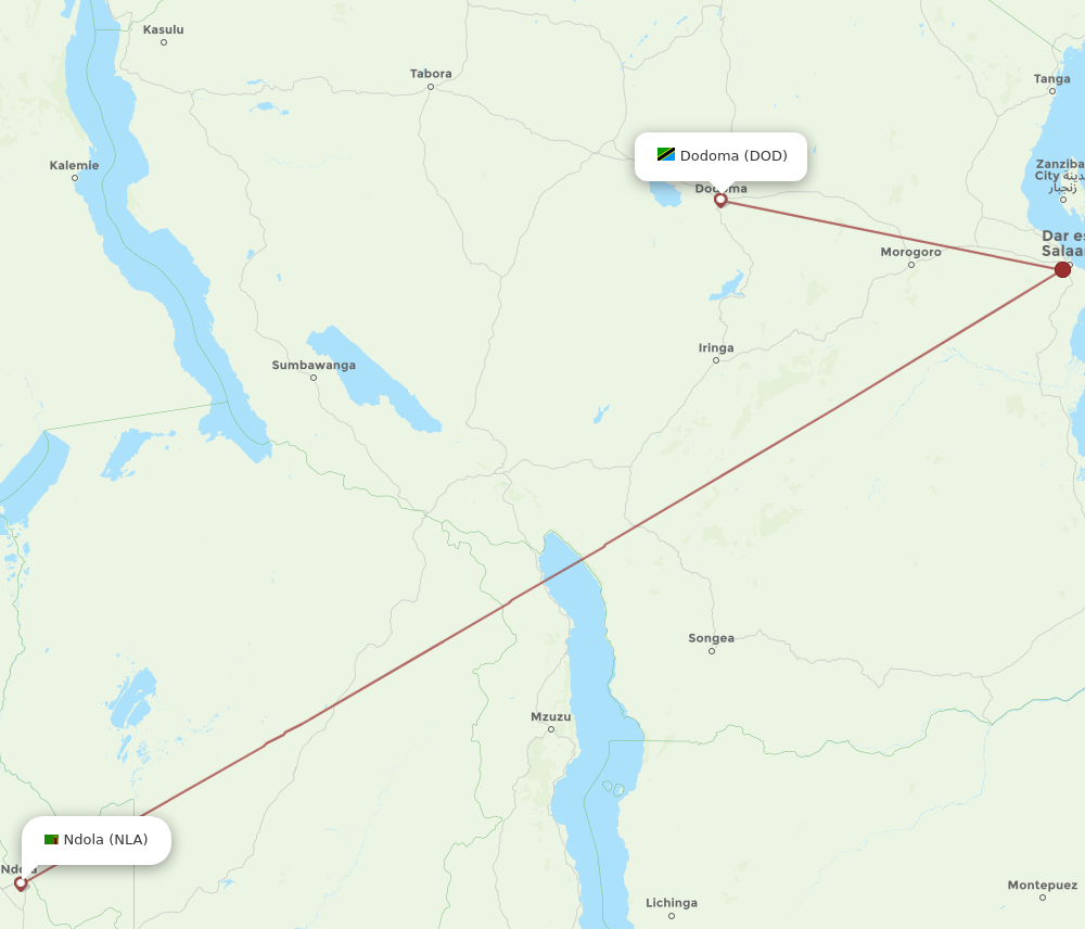 DOD-NLA flight routes