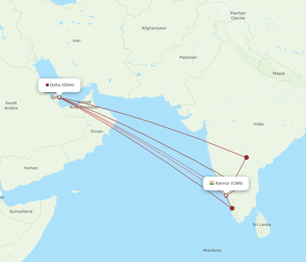 DOH-CNN flight routes