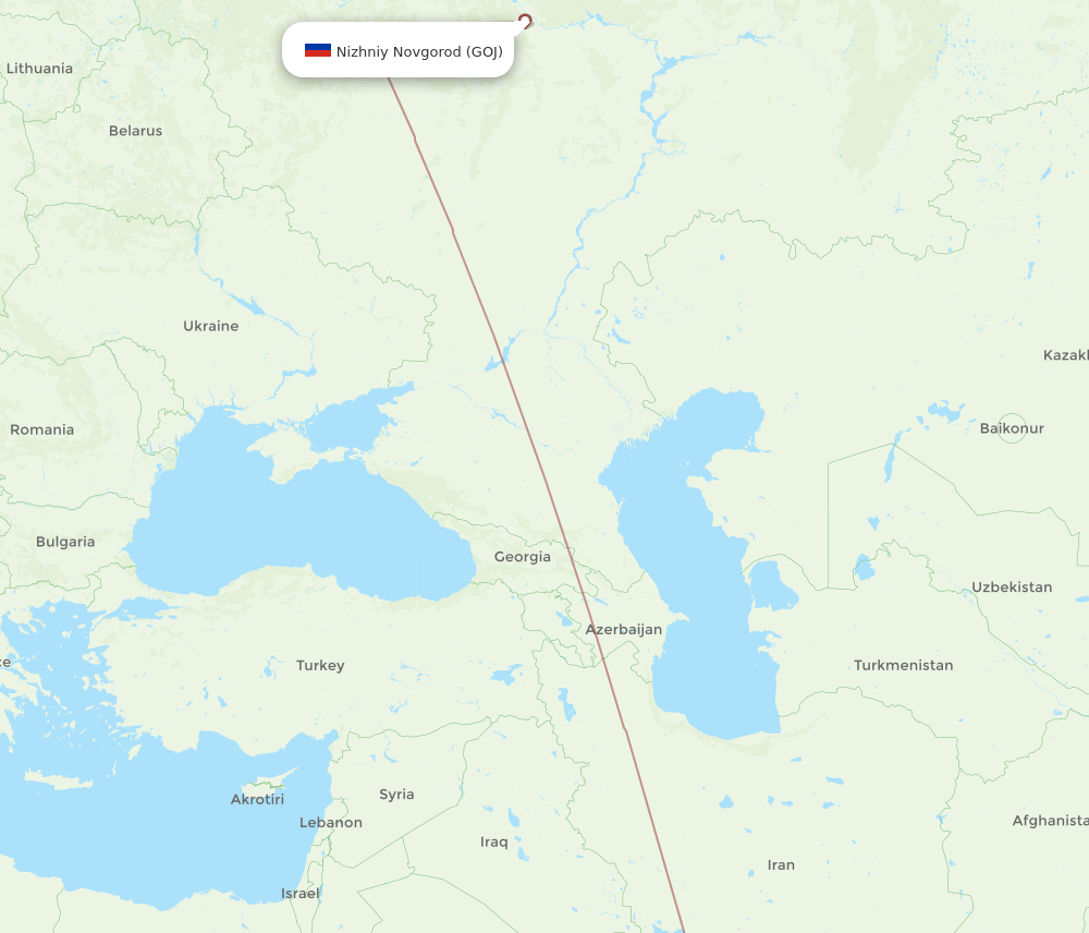 DOH-GOJ flight routes