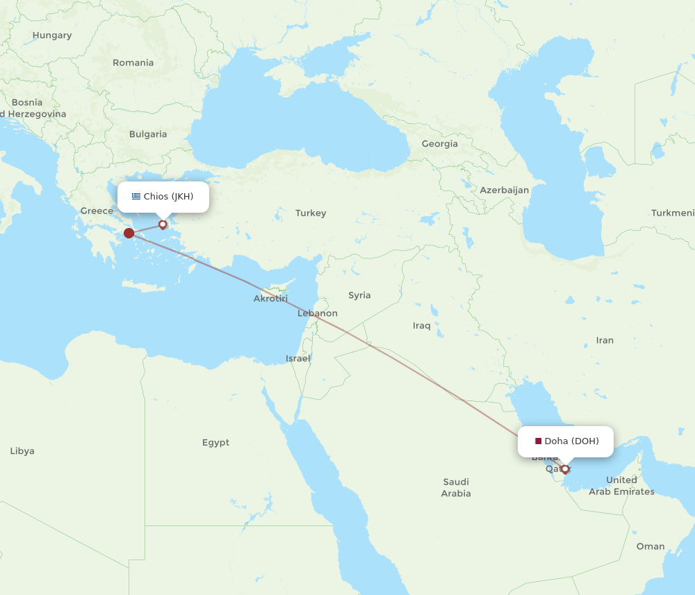 DOH-JKH flight routes