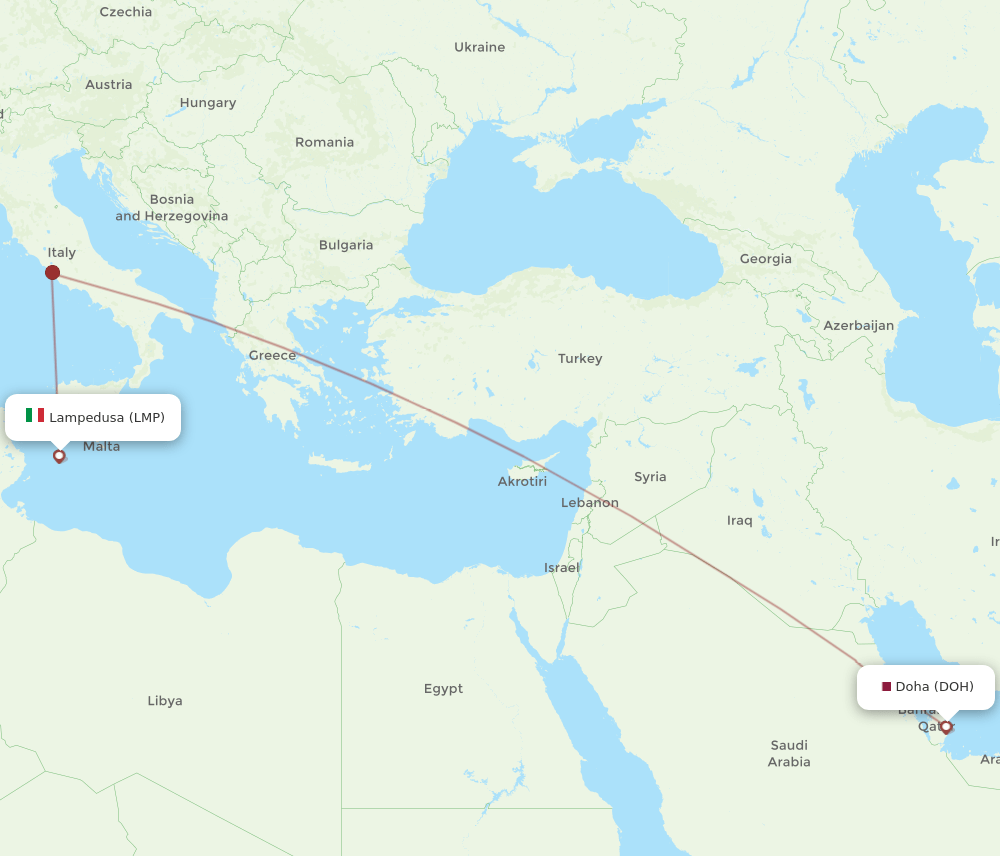 DOH-LMP flight routes
