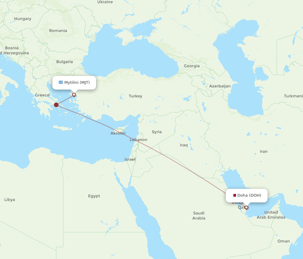 DOH-MJT flight routes