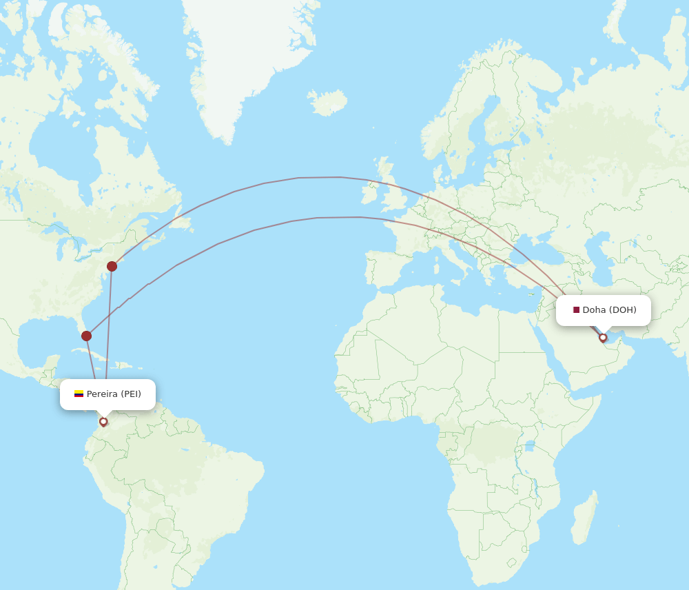 DOH-PEI flight routes