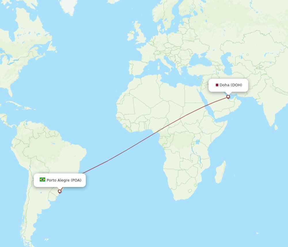 DOH-POA flight routes