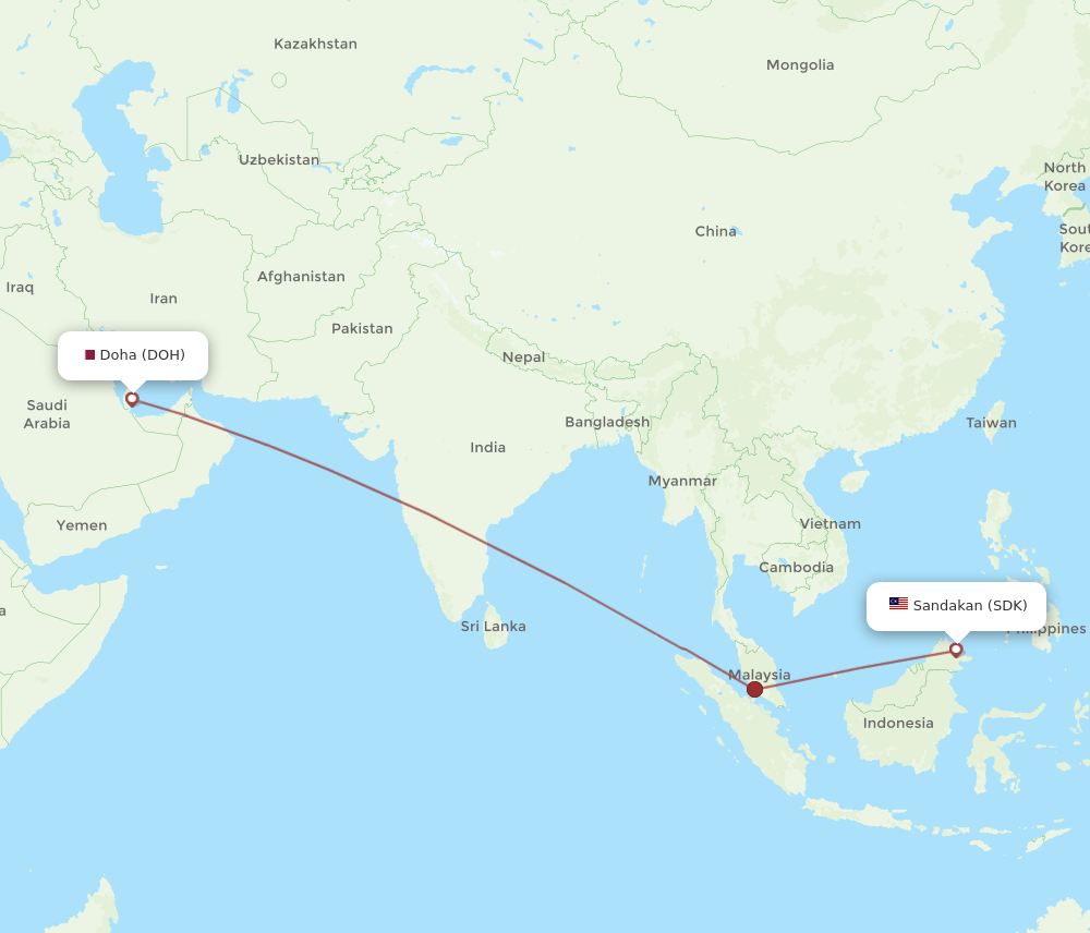 DOH-SDK flight routes