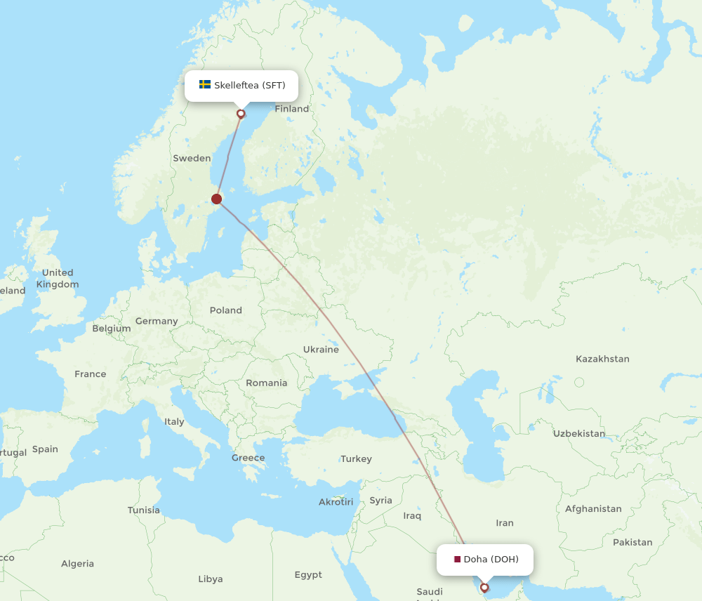 DOH-SFT flight routes