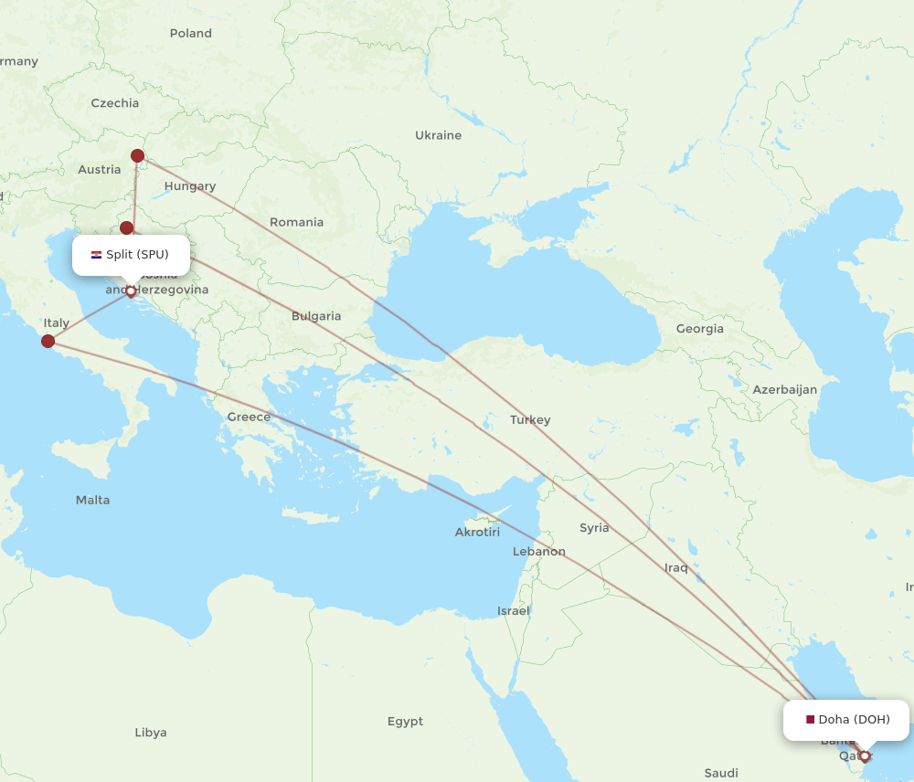 DOH-SPU flight routes