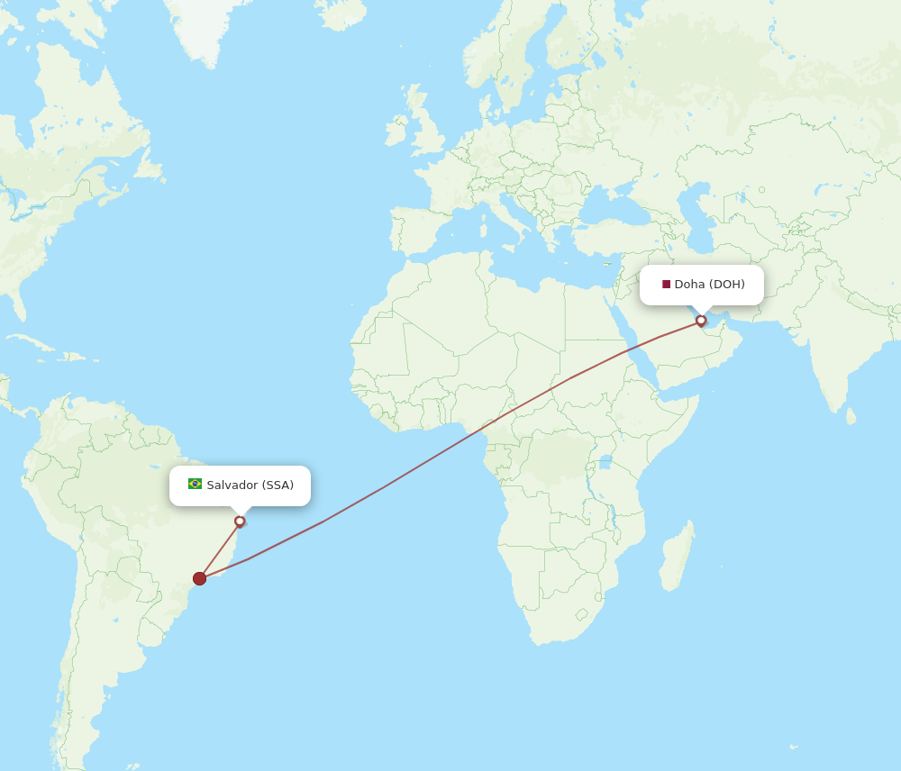 DOH-SSA flight routes
