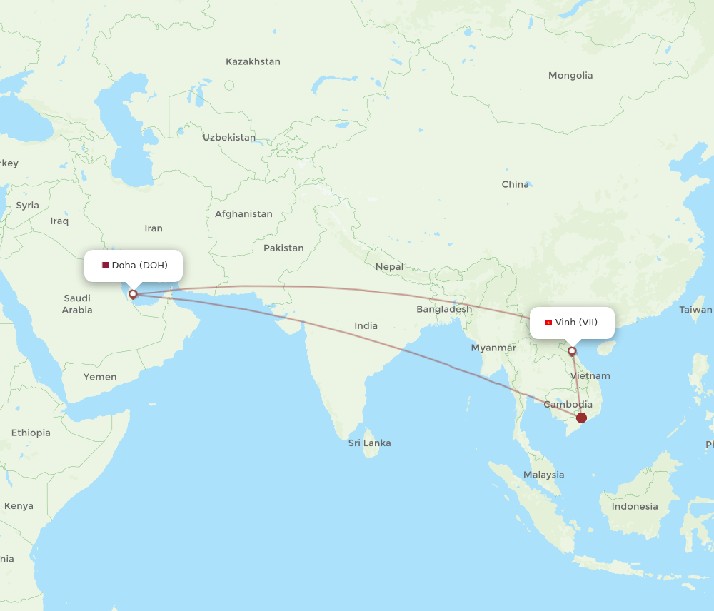 DOH-VII flight routes