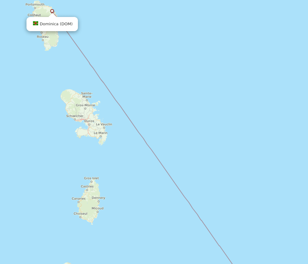 DOM to SVD flights and routes map