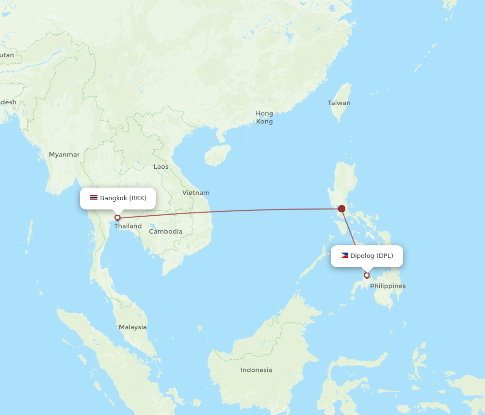 DPL-BKK flight routes