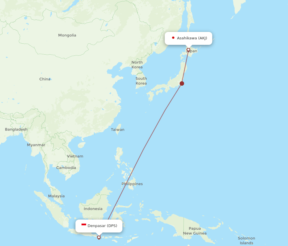 DPS-AKJ flight routes