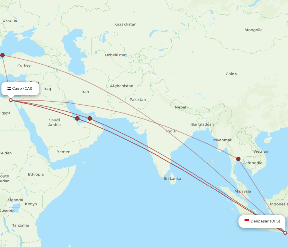 DPS-CAI flight routes