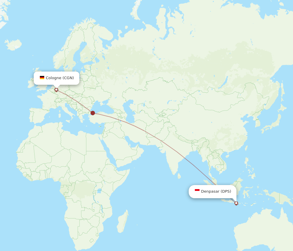 DPS-CGN flight routes