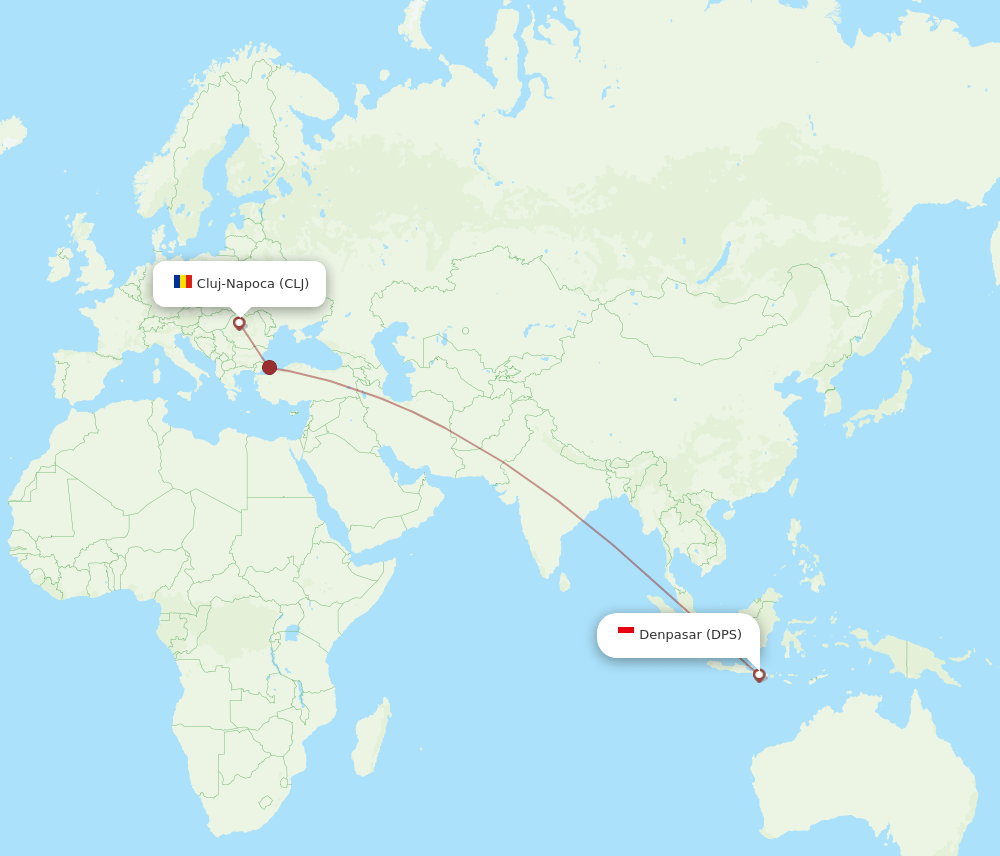 DPS-CLJ flight routes