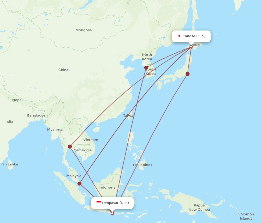 DPS-CTS flight routes