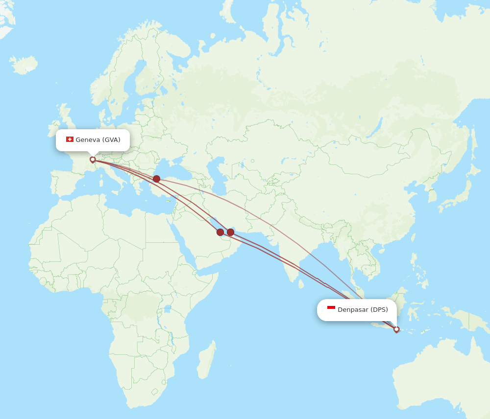 DPS-GVA flight routes