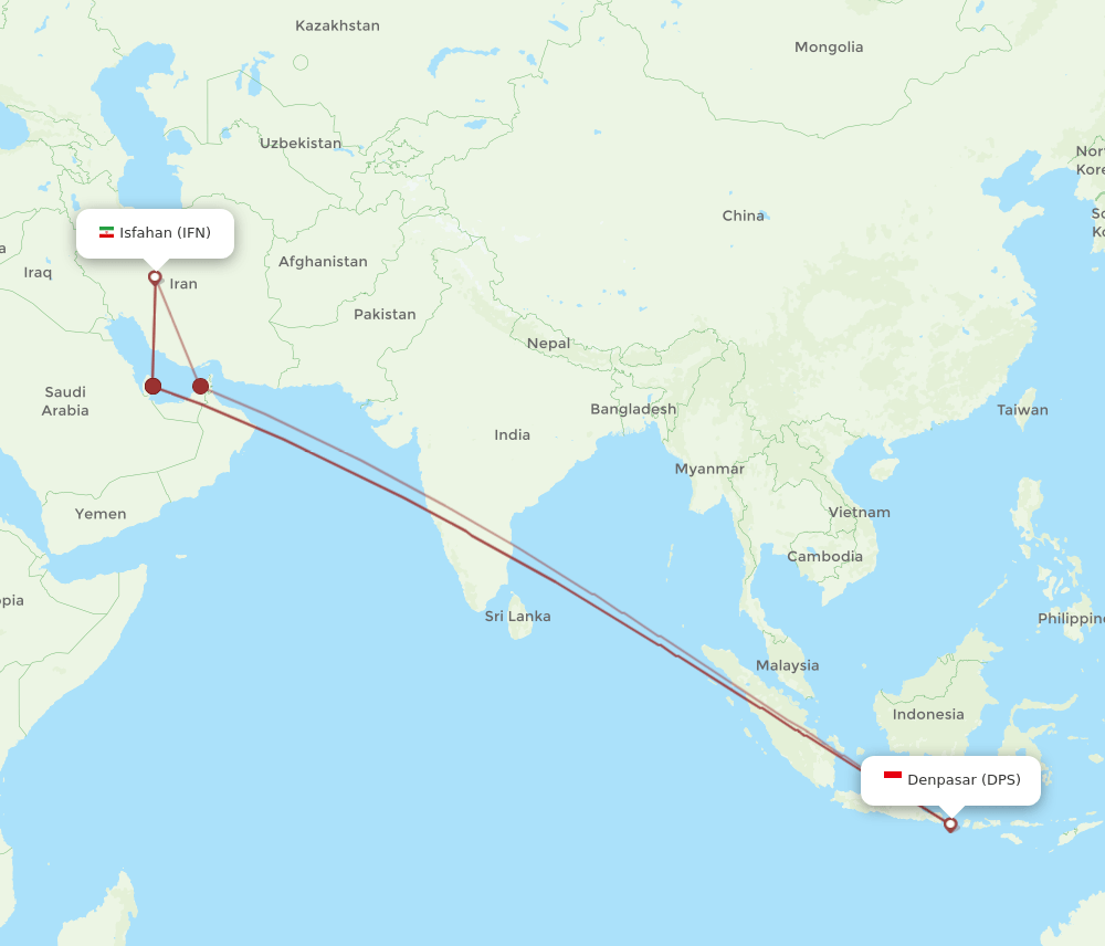 DPS-IFN flight routes