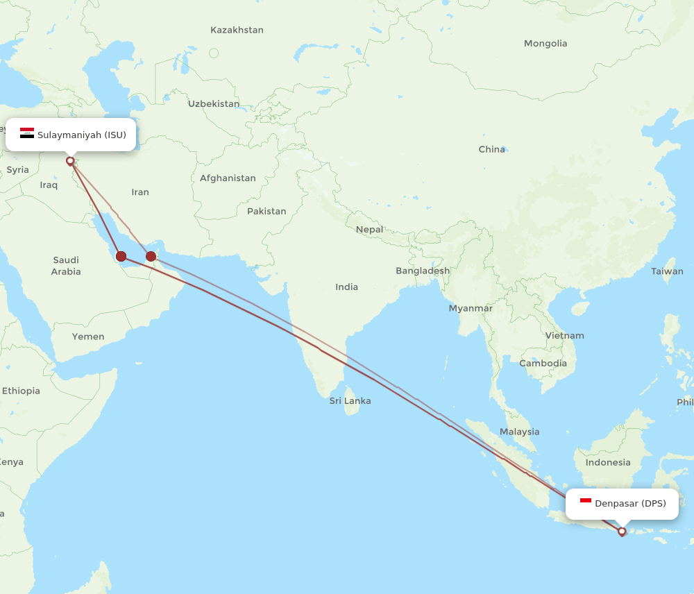 DPS-ISU flight routes