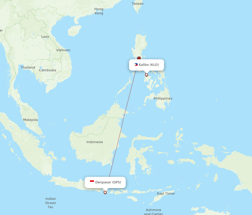 DPS-KLO flight routes