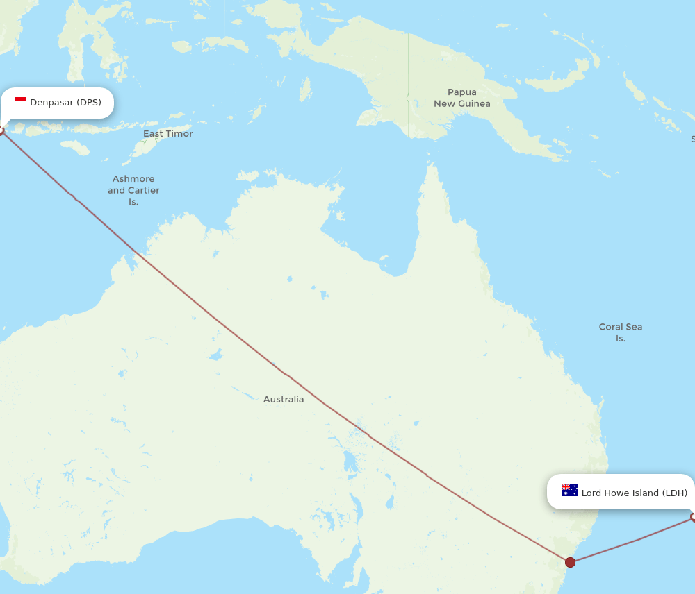 DPS-LDH flight routes