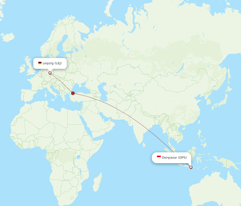 DPS-LEJ flight routes