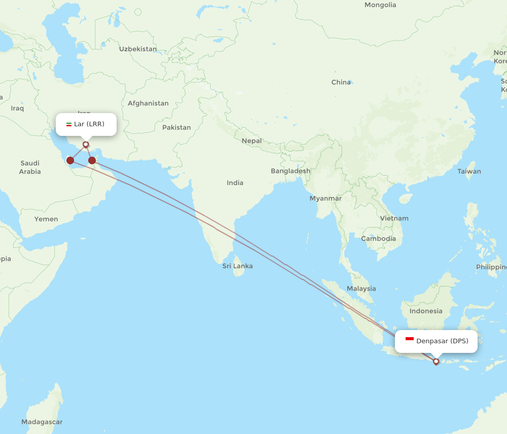 DPS-LRR flight routes