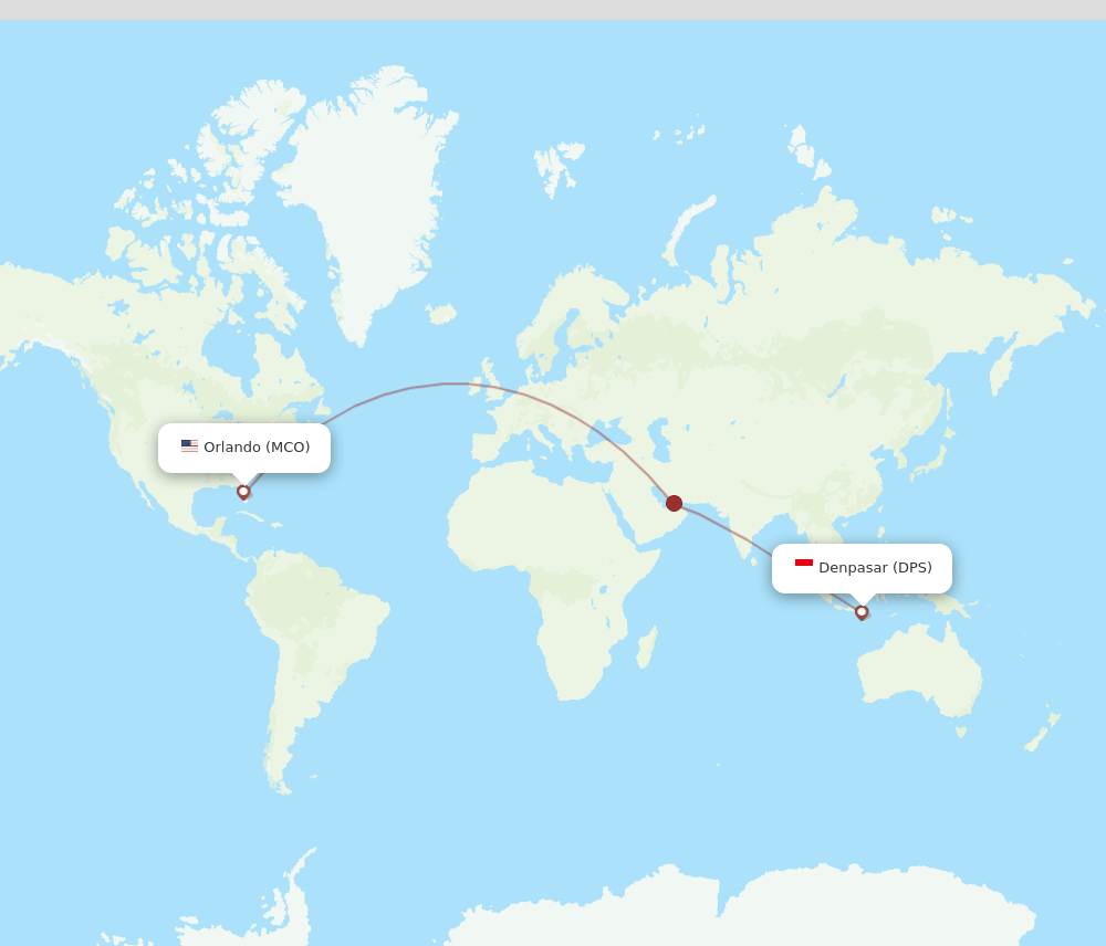 DPS-MCO flight routes