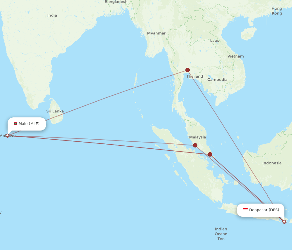 DPS-MLE flight routes