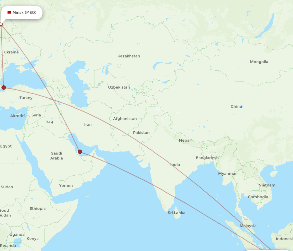 DPS-MSQ flight routes