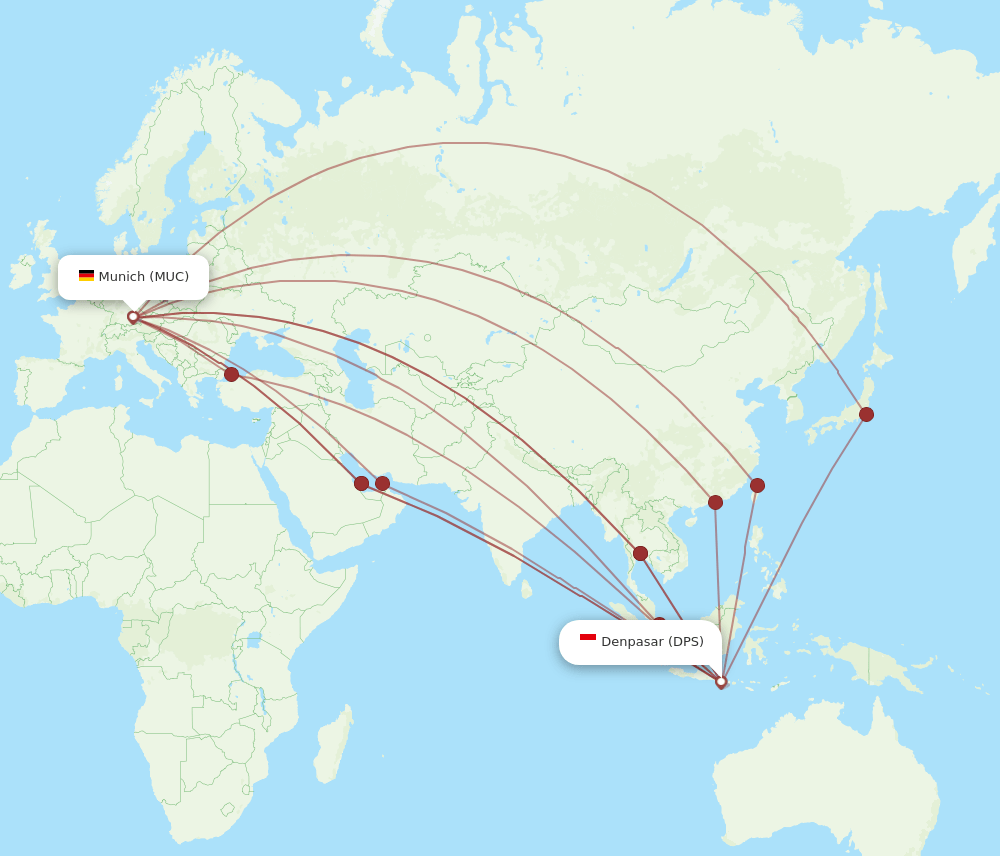 DPS-MUC flight routes