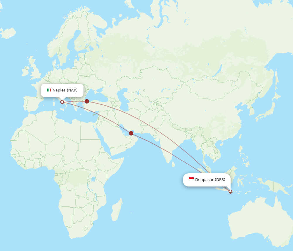 DPS-NAP flight routes