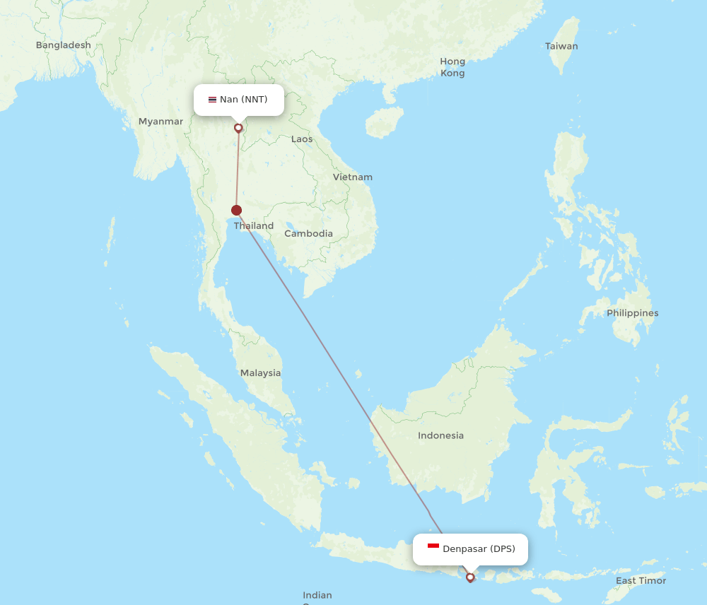 DPS-NNT flight routes