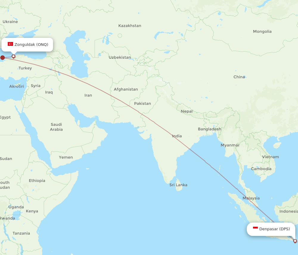 DPS-ONQ flight routes