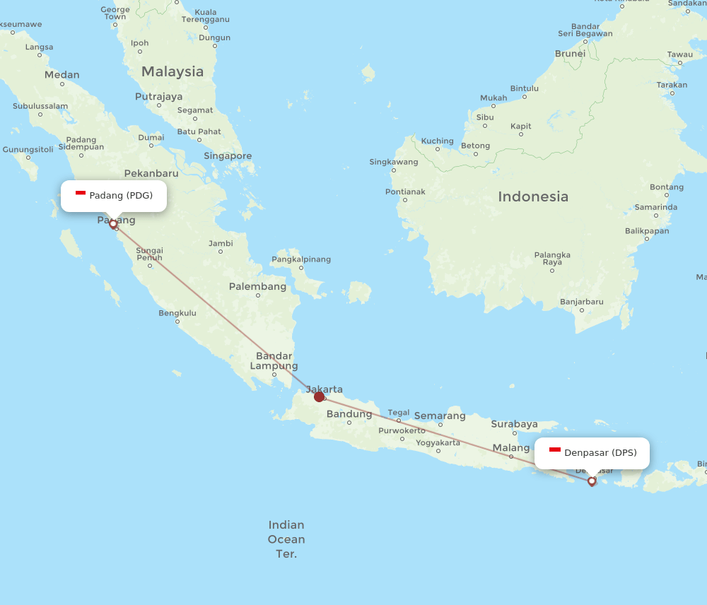 DPS-PDG flight routes