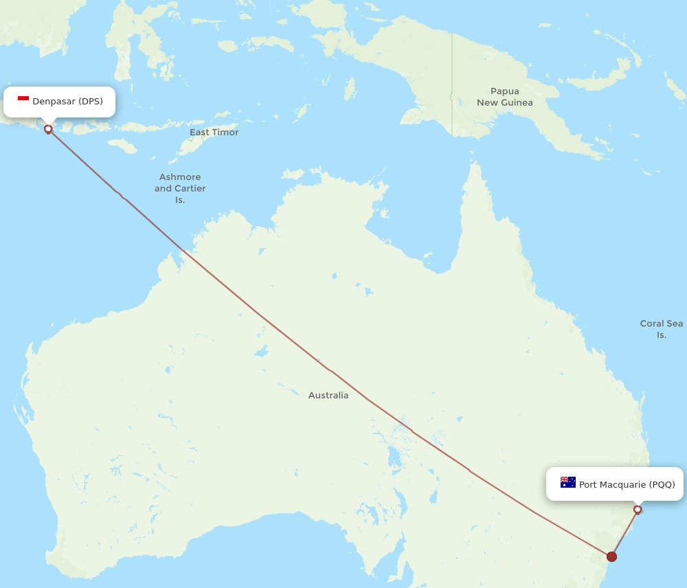 DPS-PQQ flight routes