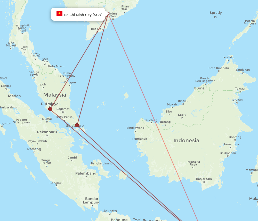 DPS-SGN flight routes