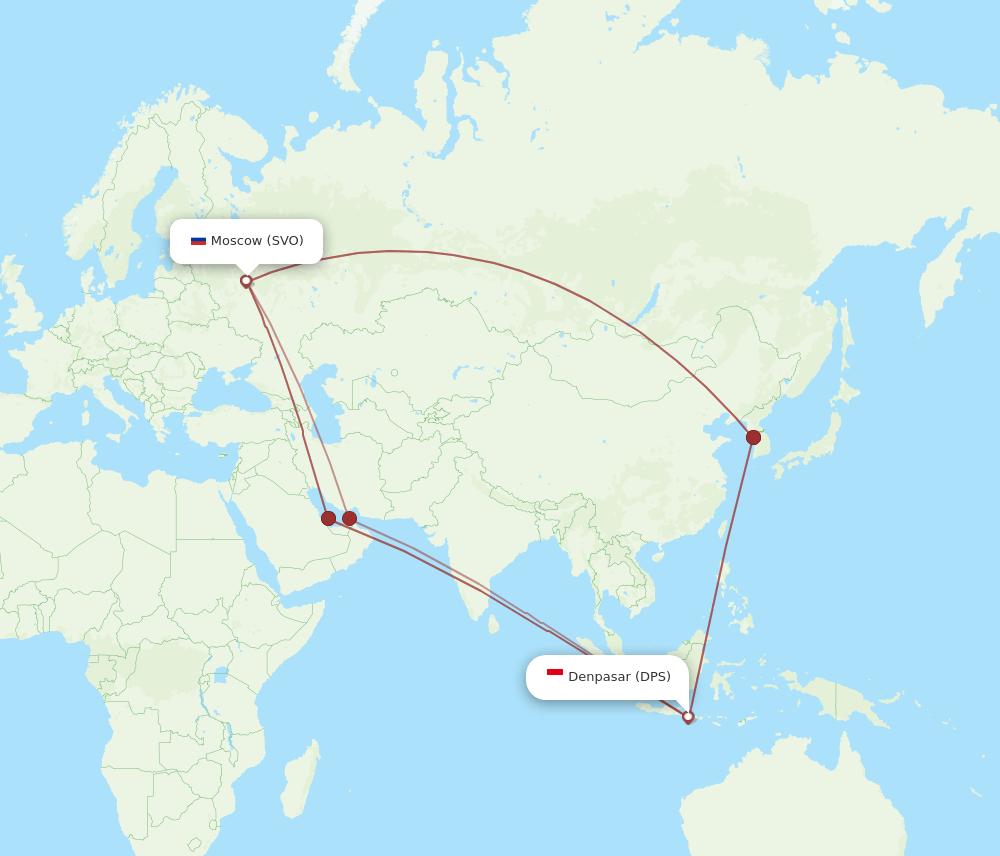 DPS-SVO flight routes