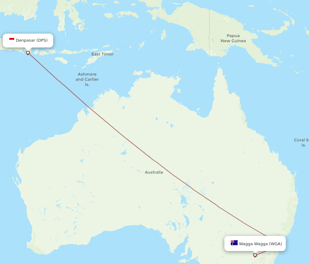 DPS-WGA flight routes