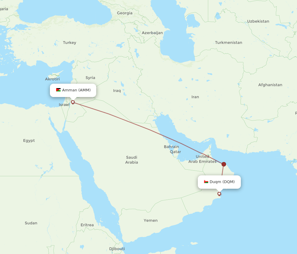 DQM-AMM flight routes