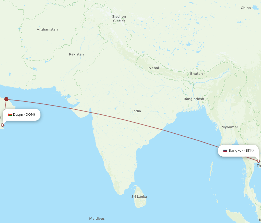 DQM-BKK flight routes